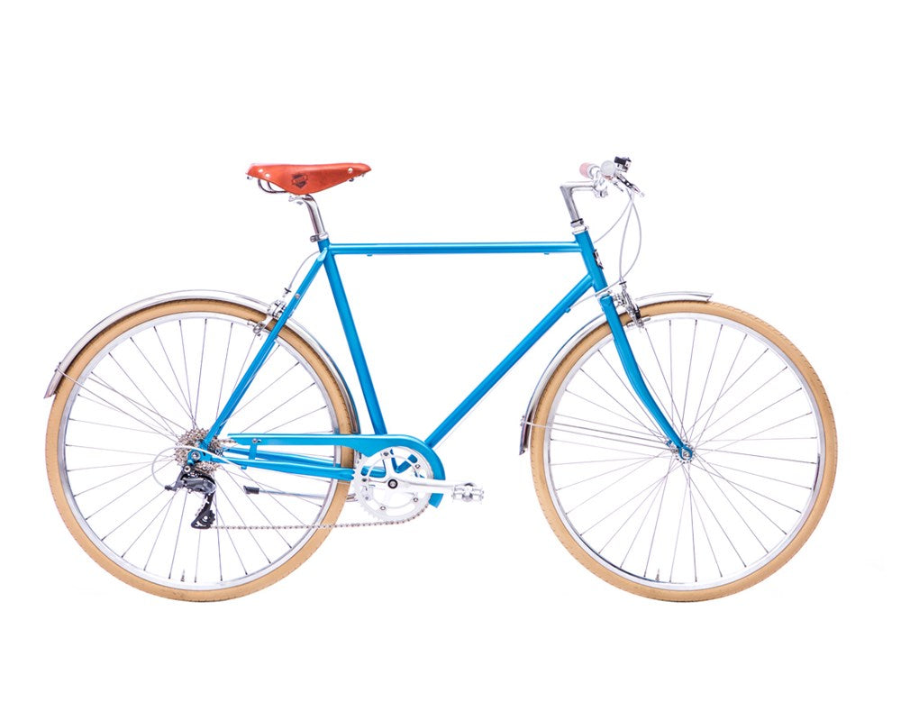 Blue retro bike best sale