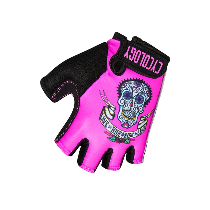 Day of the Living Cycling Gloves (Pink)
